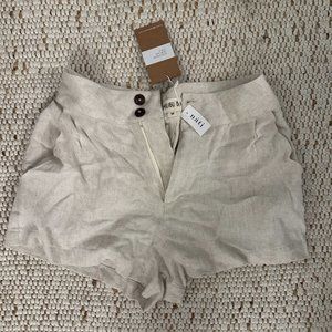 Nati Linen Shorts, Cream, MEDIUM